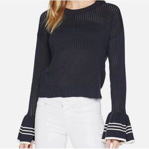 The Fifth Label Women's Habitat Long Bell Sleeve Open Weave Crewneck Knit Top